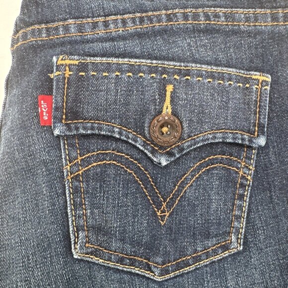 Levis 526 Jeans Slender Boot Cut Bottillon Svelte 28 dark wash rise 9 inseam 28 - Picture 7 of 10